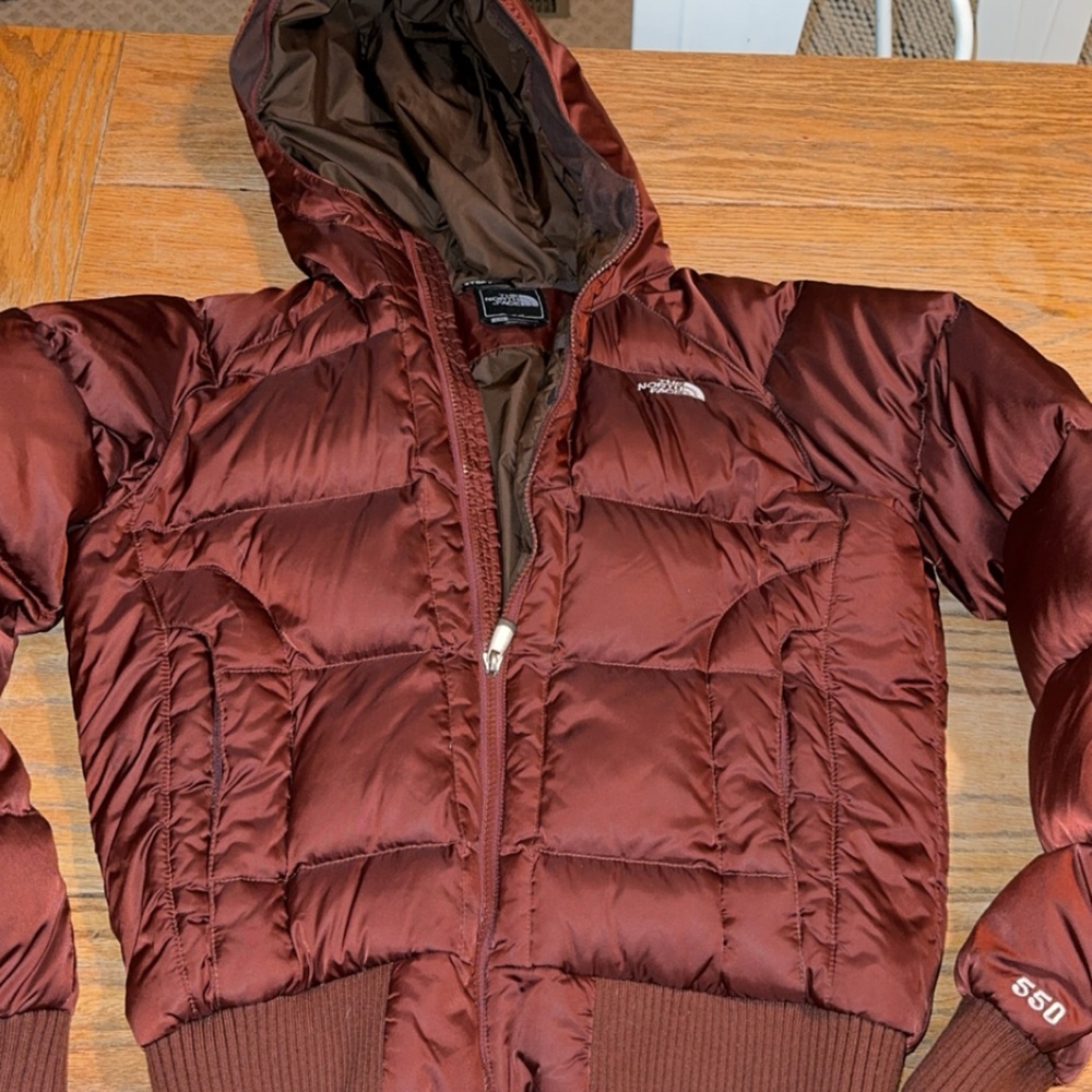 Women’s Northface Winter Jacket. Size large. Thick puffer satin material.